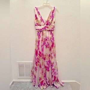 Elegant Vintage Floral Print Dress